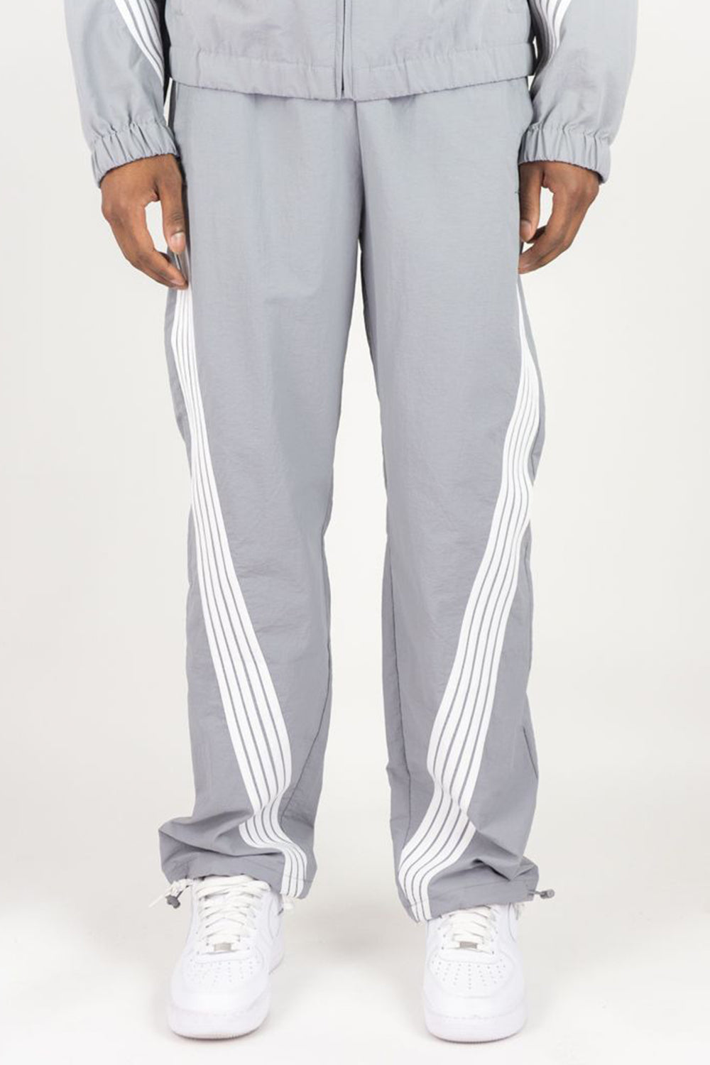 Bent Stripe Nylon Pant (Grey)