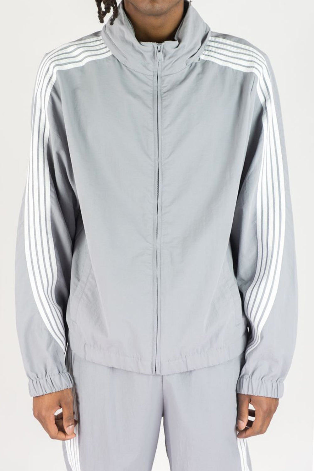 Bent Stripe Nylon Jacket (Grey)