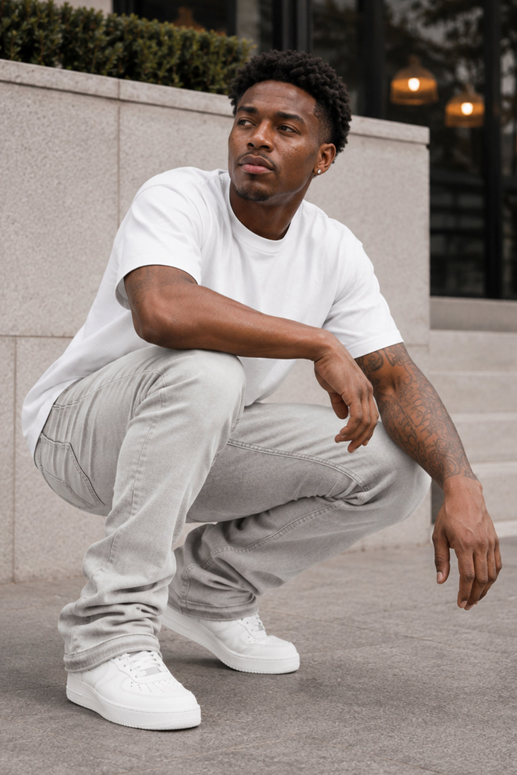 Vortex Stacked Denim (Grey Bleach Wash)