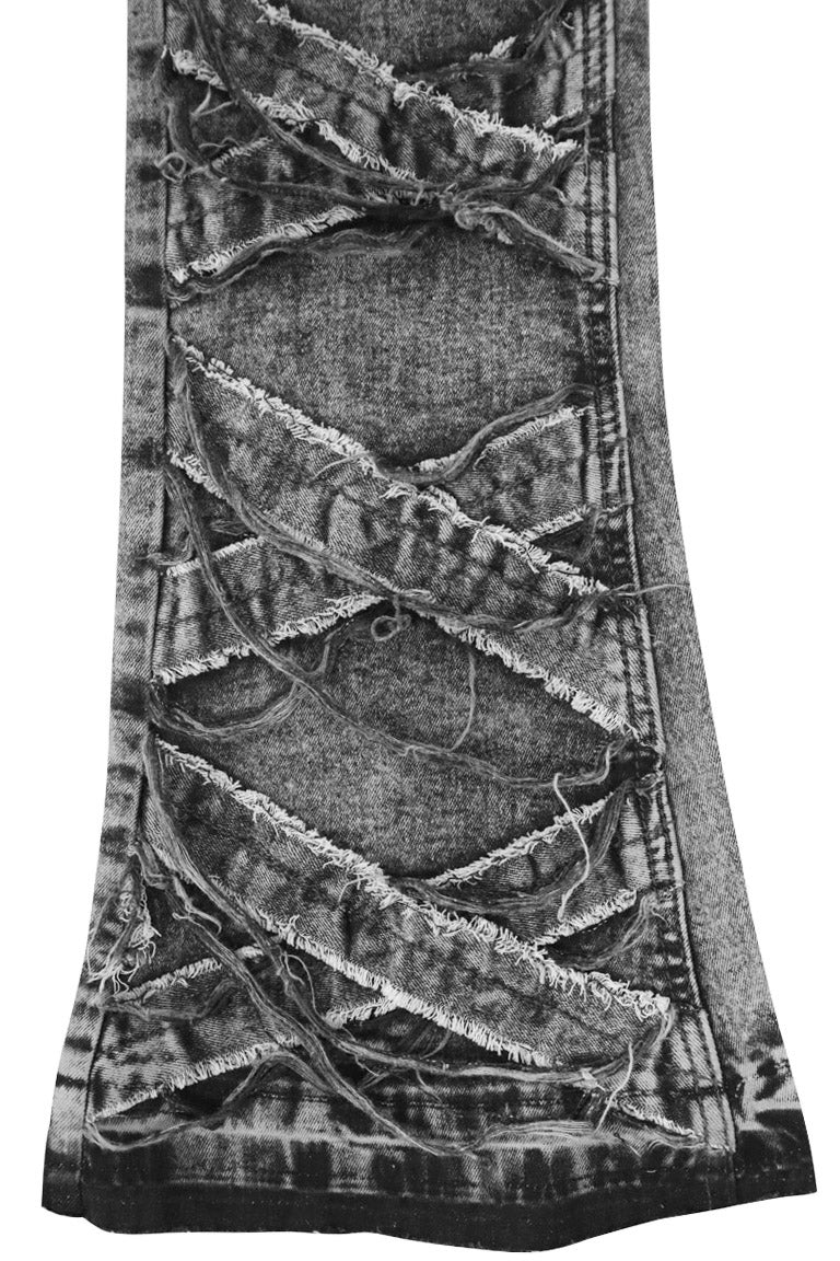 X'D Out Super Stacked Denim (Grey Wash) - Zamage