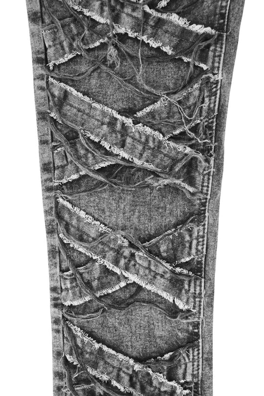X'D Out Super Stacked Denim (Grey Wash) - Zamage