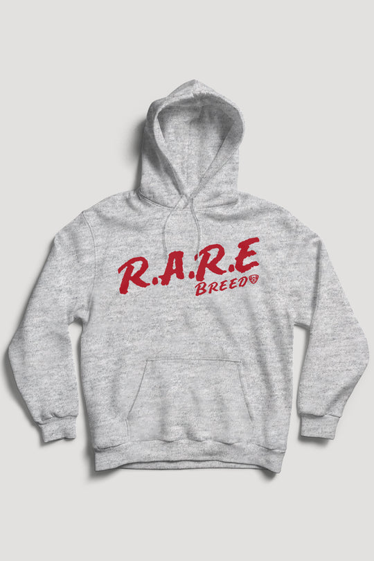 Zeldzame ras hoodie (rood logo)