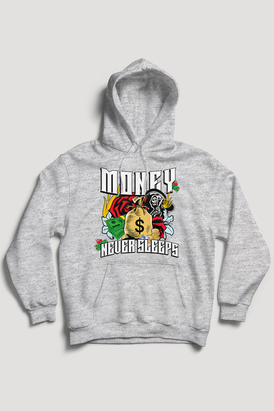 Money Never Sleeps Hoodie (Multi Color Logo)