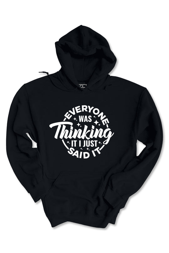 Ik zei het gewoon Hoodie (wit logo)