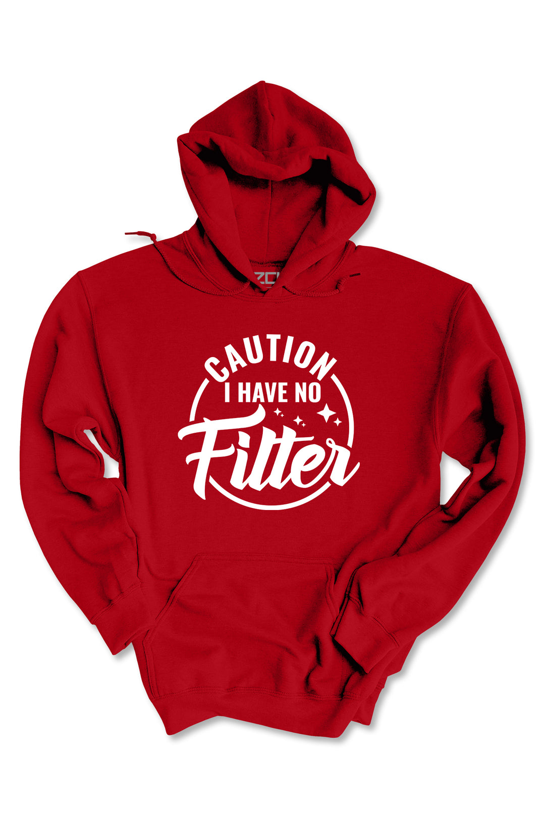 Caution I Have No Filter Hoodie (White Logo)