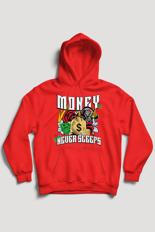 Money Never Sleeps Hoodie (Multi Color Logo)