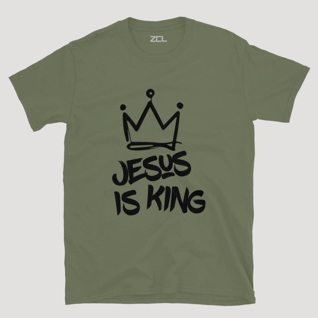 Jesus Is King Tee (Black Logo) - Zamage