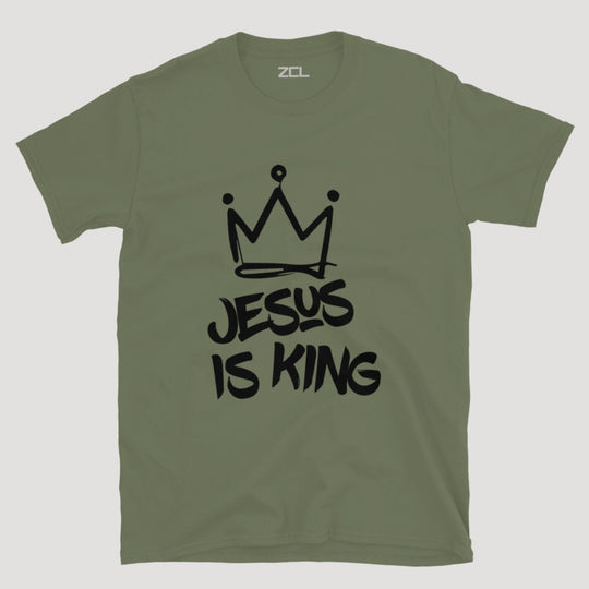 Jesus Is King Tee (Black Logo) - Zamage