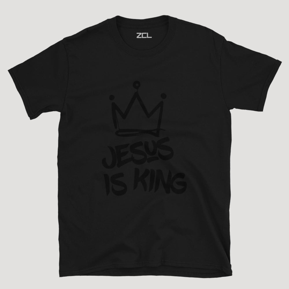 Jesus Is King Tee (Black Logo) - Zamage