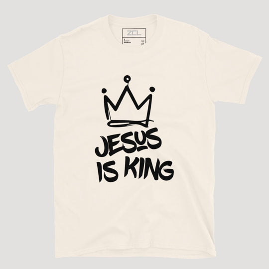 Jesus Is King Tee (Black Logo) - Zamage