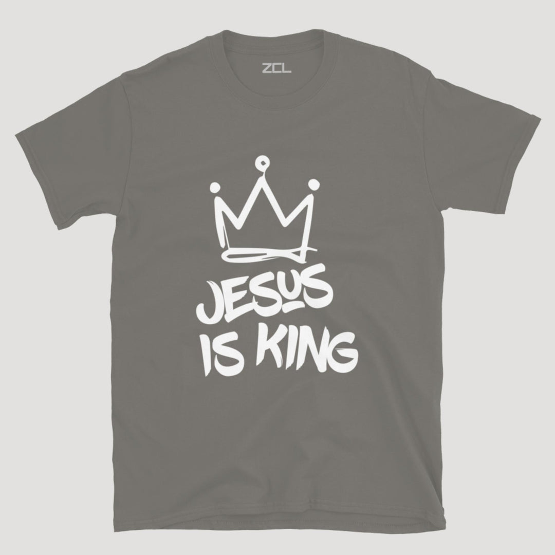 Jesus Is King Tee (White Logo) - Zamage
