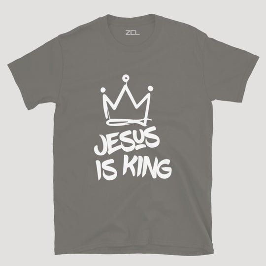 Jesus Is King Tee (White Logo) - Zamage