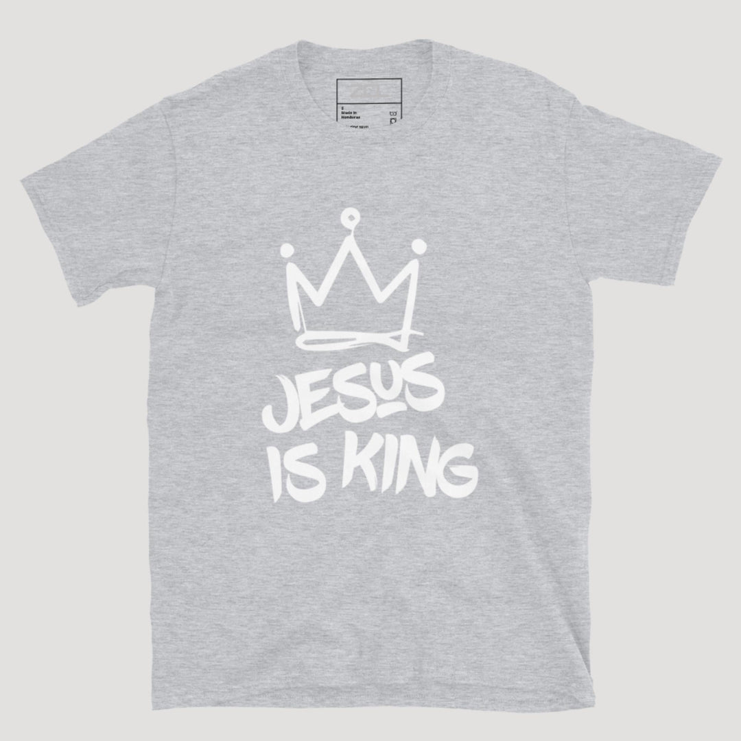Jesus Is King Tee (White Logo) - Zamage