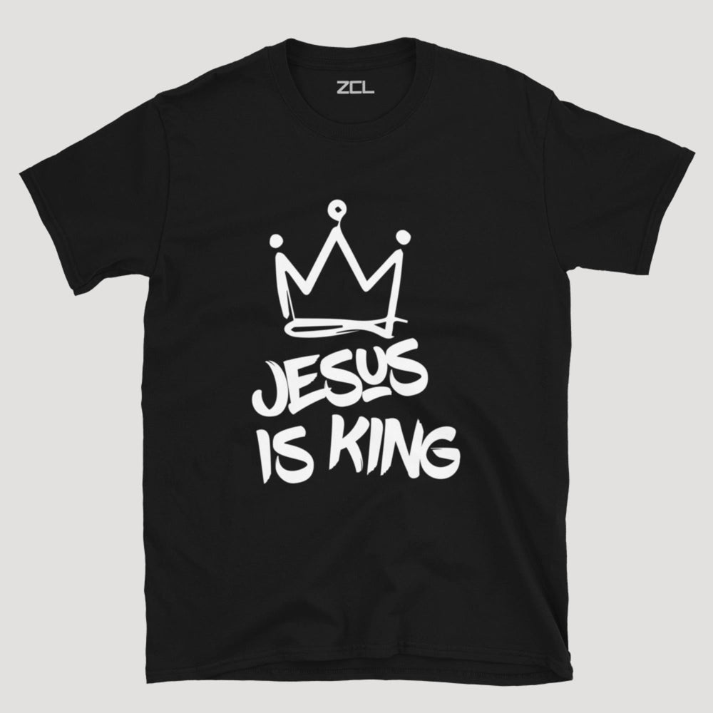Jesus Is King Tee (White Logo) - Zamage