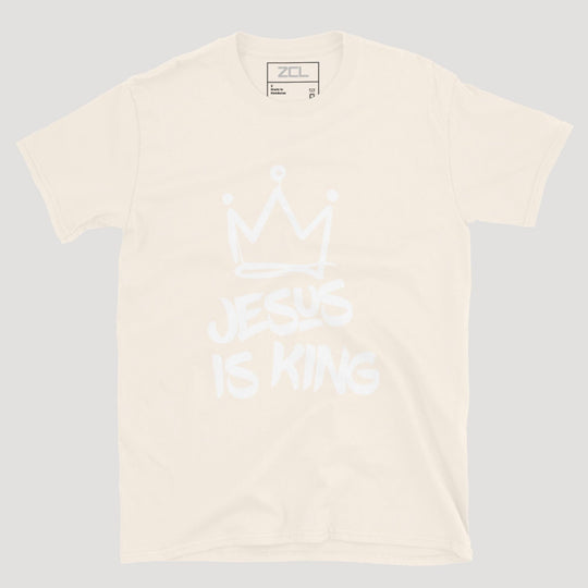Jesus Is King Tee (White Logo) - Zamage