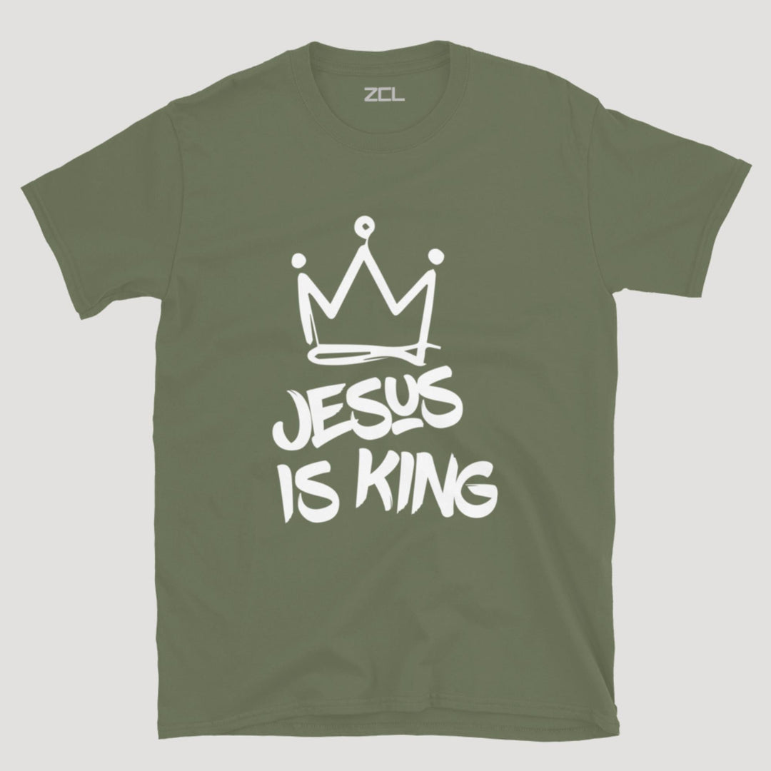 Jesus Is King Tee (White Logo) - Zamage