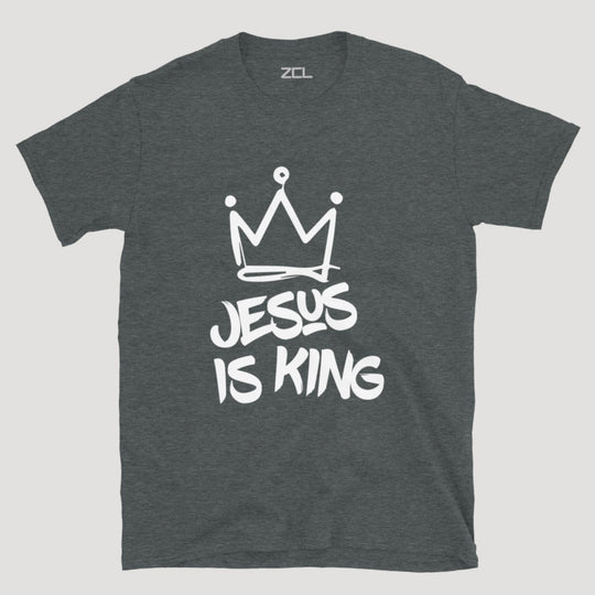 Jesus Is King Tee (White Logo) - Zamage