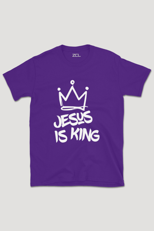 Jesus Is King Tee (White Logo) - Zamage