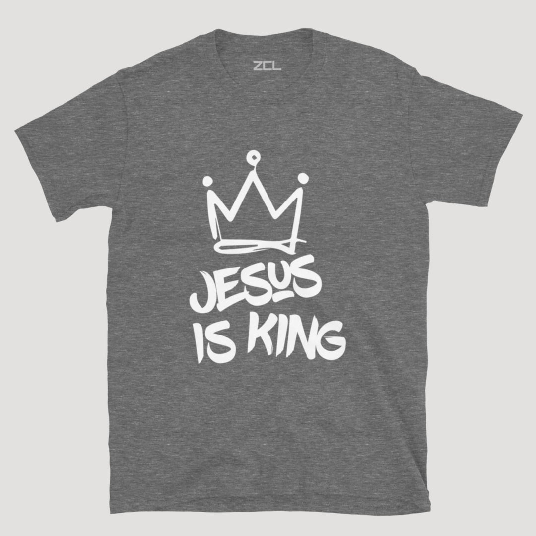 Jesus Is King Tee (White Logo) - Zamage