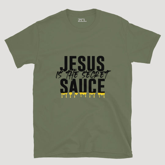 Jesus Is The Secret Sauce Tee (Black Logo) - Zamage