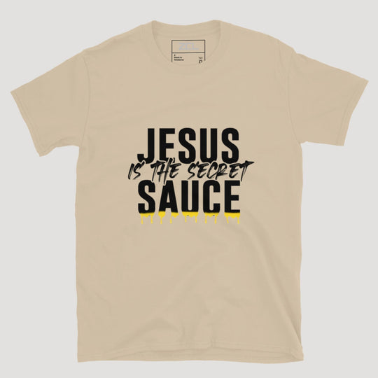 Jesus Is The Secret Sauce Tee (Black Logo) - Zamage