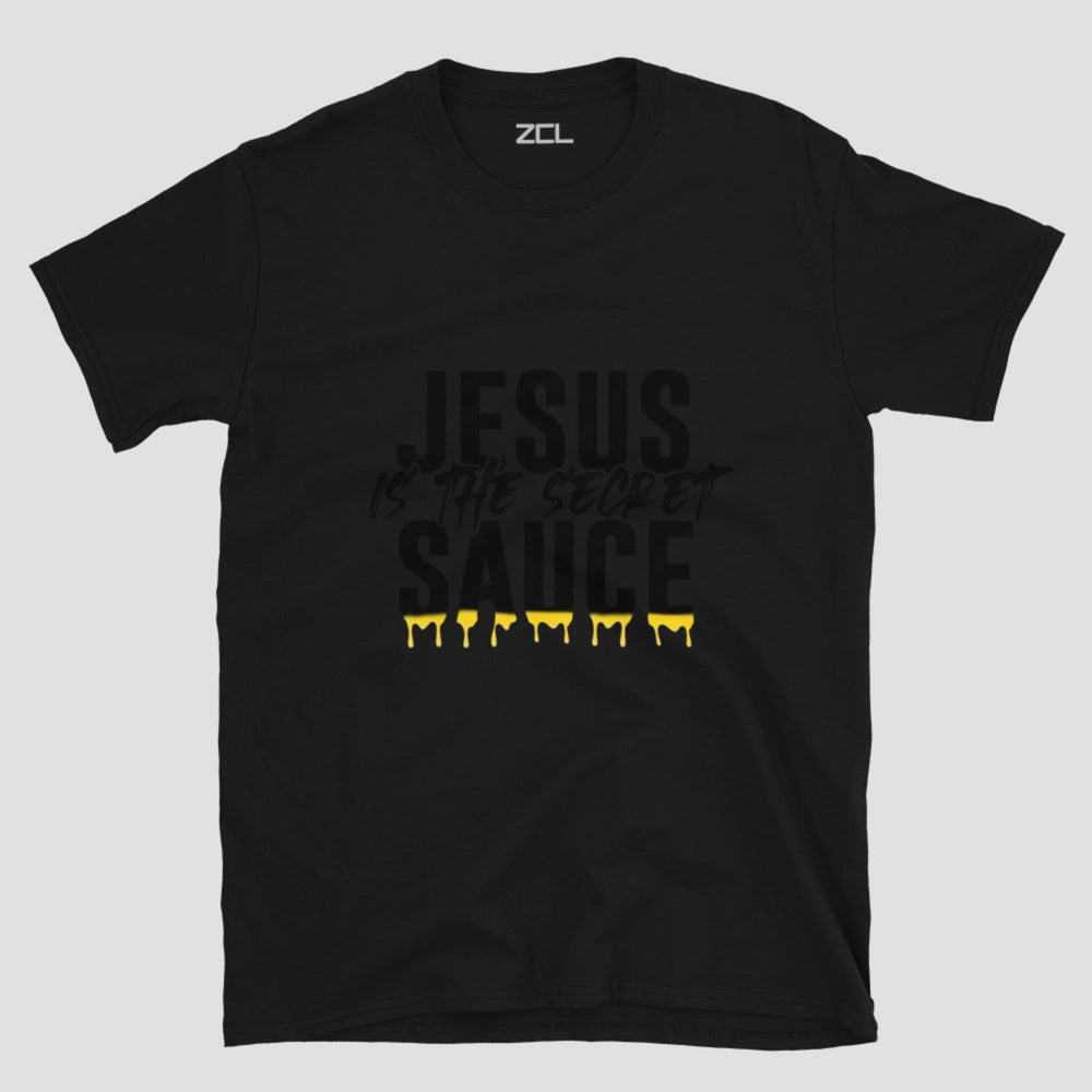 Jesus Is The Secret Sauce Tee (Black Logo) - Zamage
