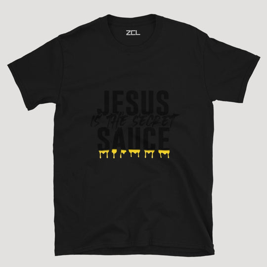 Jesus Is The Secret Sauce Tee (Black Logo) - Zamage