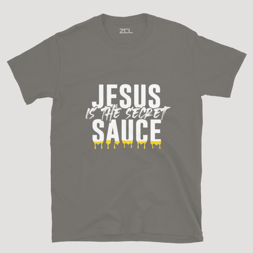 Jesus Is The Secret Sauce Tee (White Logo) - Zamage