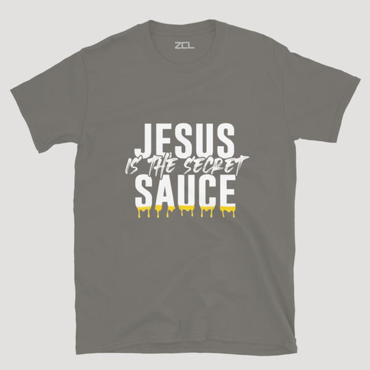 Jesus Is The Secret Sauce Tee (White Logo) - Zamage