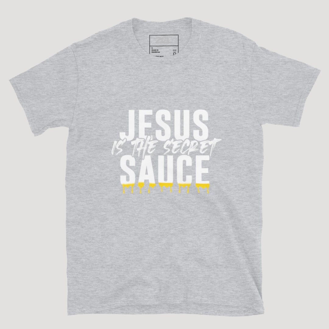 Jesus Is The Secret Sauce Tee (White Logo) - Zamage