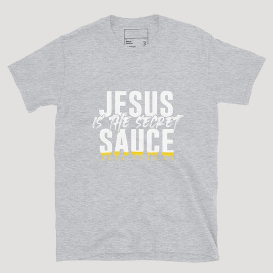 Jesus Is The Secret Sauce Tee (White Logo) - Zamage