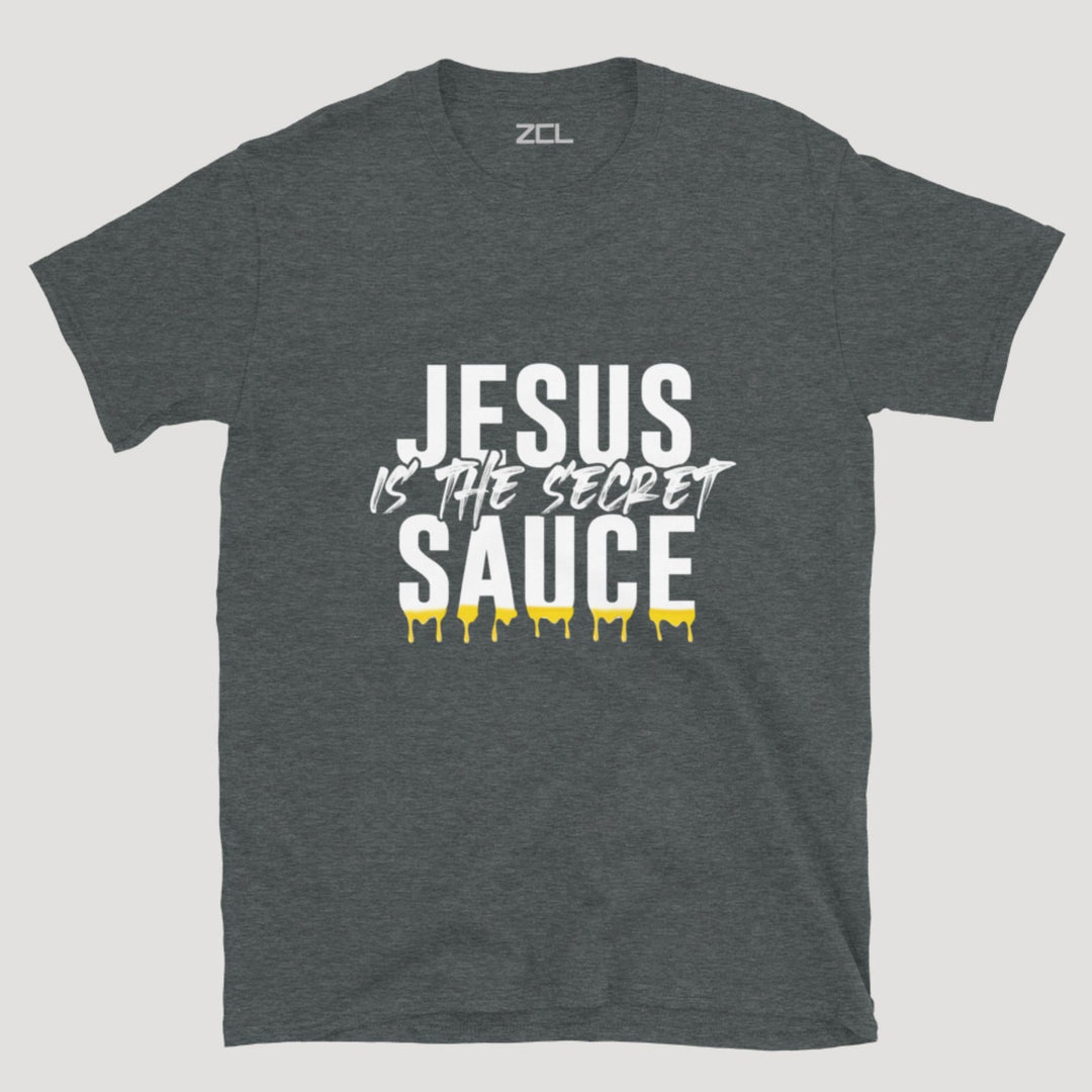Jesus Is The Secret Sauce Tee (White Logo) - Zamage