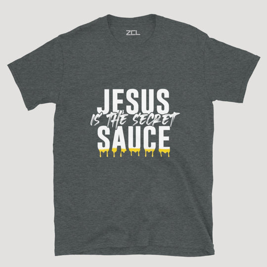 Jesus Is The Secret Sauce Tee (White Logo) - Zamage