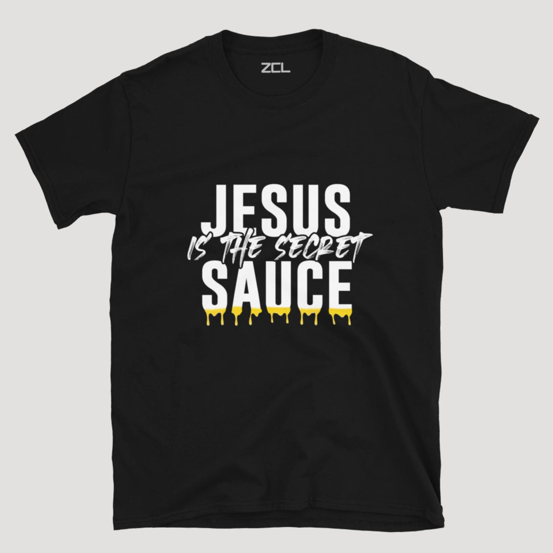 Jesus Is The Secret Sauce Tee (White Logo) - Zamage