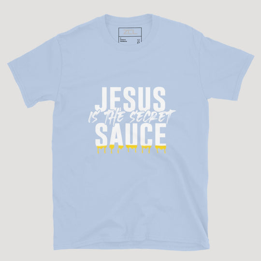 Jesus Is The Secret Sauce Tee (White Logo) - Zamage