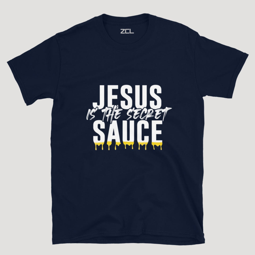Jesus Is The Secret Sauce Tee (White Logo) - Zamage