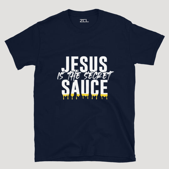 Jesus Is The Secret Sauce Tee (White Logo) - Zamage