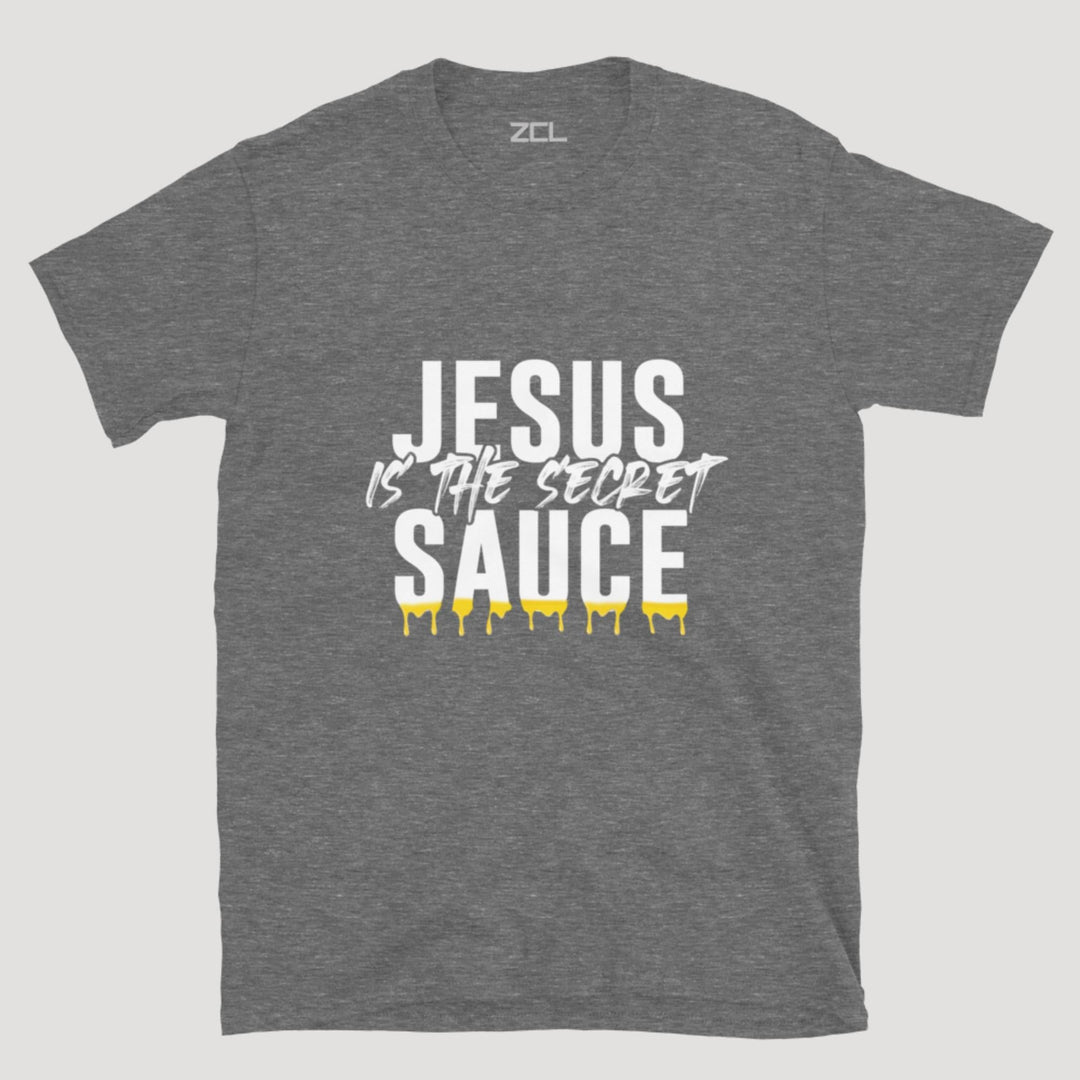 Jesus Is The Secret Sauce Tee (White Logo) - Zamage