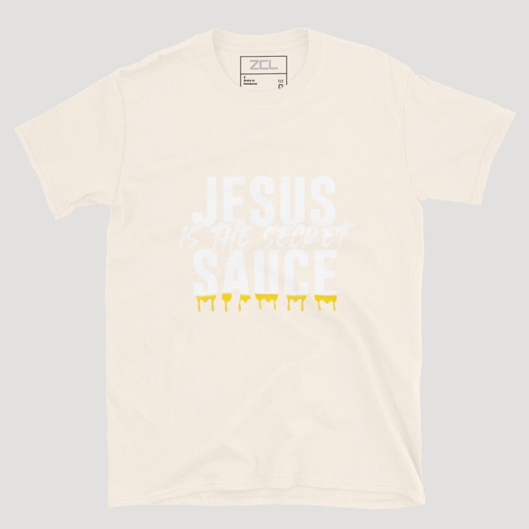 Jesus Is The Secret Sauce Tee (White Logo) - Zamage