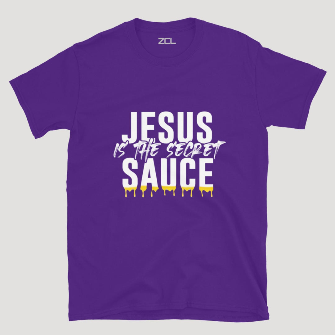 Jesus Is The Secret Sauce Tee (White Logo) - Zamage