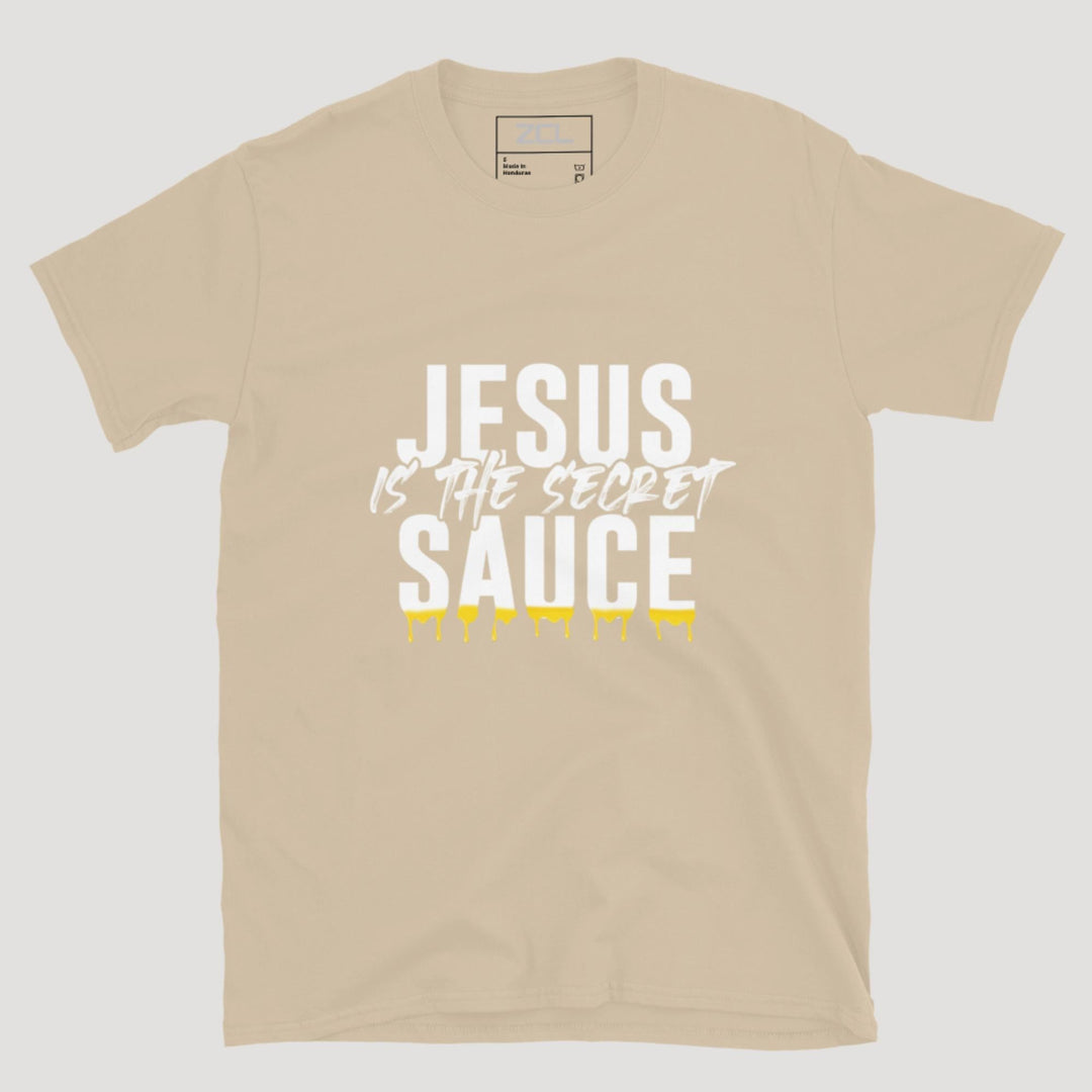 Jesus Is The Secret Sauce Tee (White Logo) - Zamage