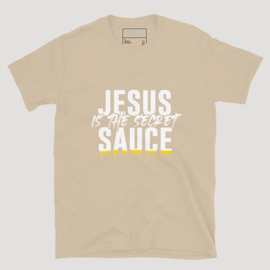 Jesus Is The Secret Sauce Tee (White Logo) - Zamage