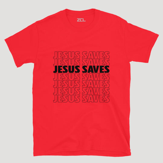 Jesus Saves Tee (Black Logo) - Zamage