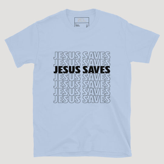 Jesus Saves Tee (Black Logo) - Zamage