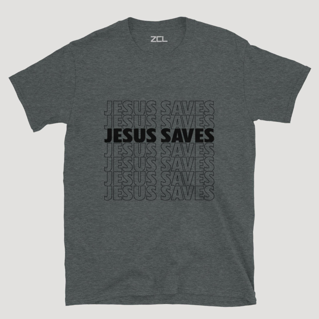 Jesus Saves Tee (Black Logo) - Zamage