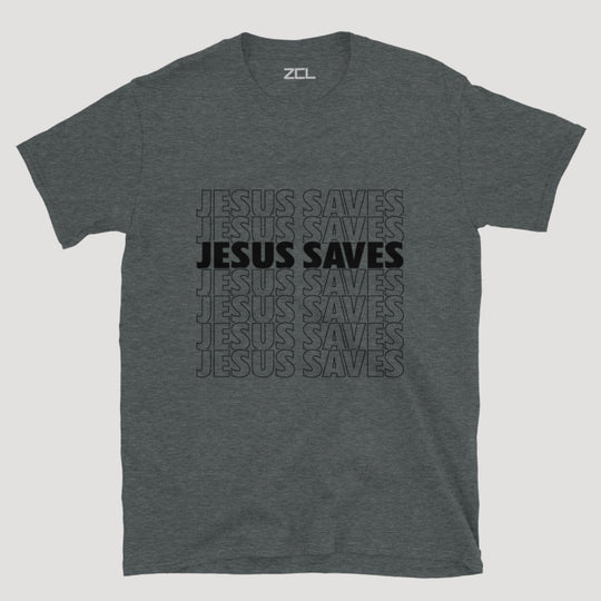 Jesus Saves Tee (Black Logo) - Zamage