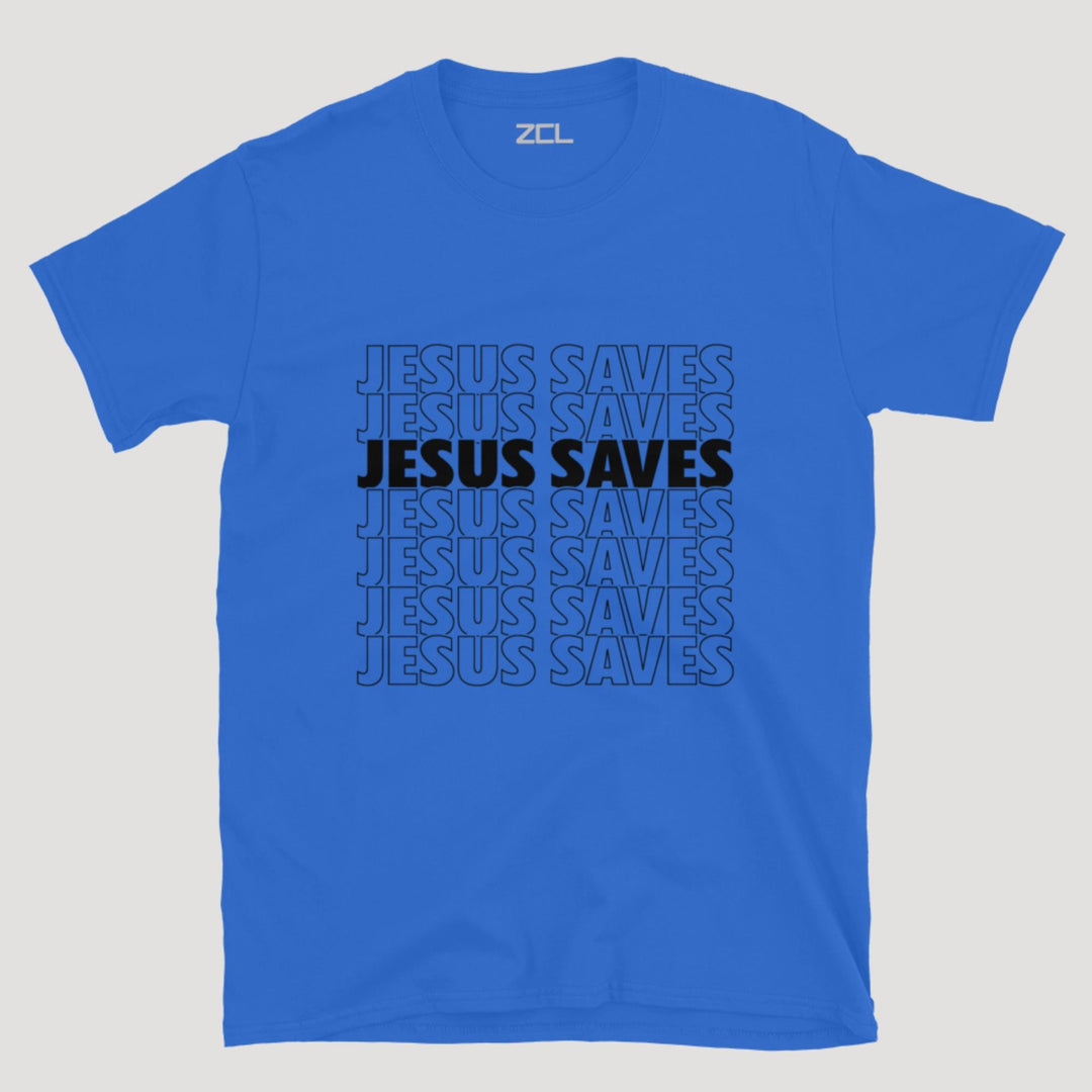Jesus Saves Tee (Black Logo) - Zamage
