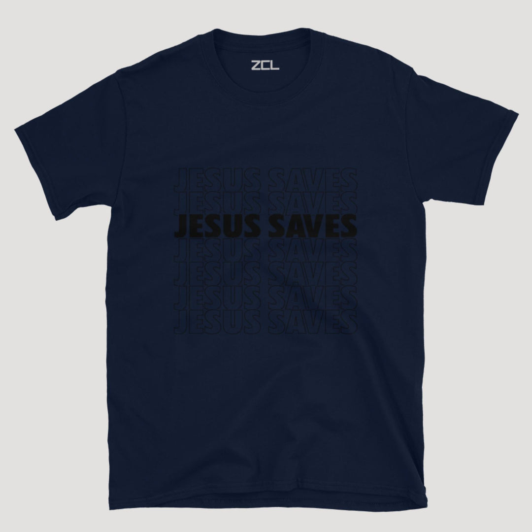 Jesus Saves Tee (Black Logo) - Zamage