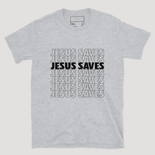 Jesus Saves Tee (Black Logo) - Zamage