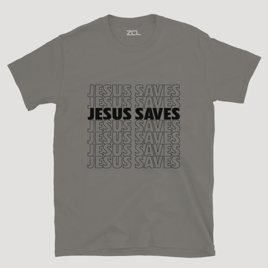 Jesus Saves Tee (Black Logo) - Zamage
